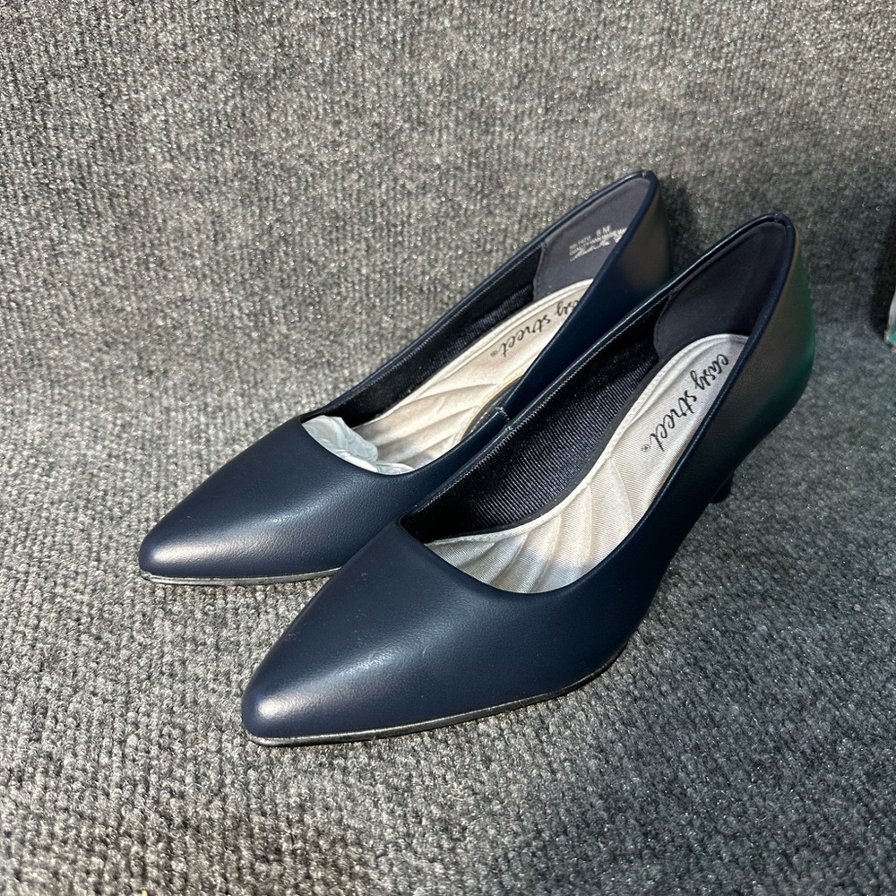 NWT women’s Easy Street Pointe High heels Navy SZ 6 - Picture 4 of 6